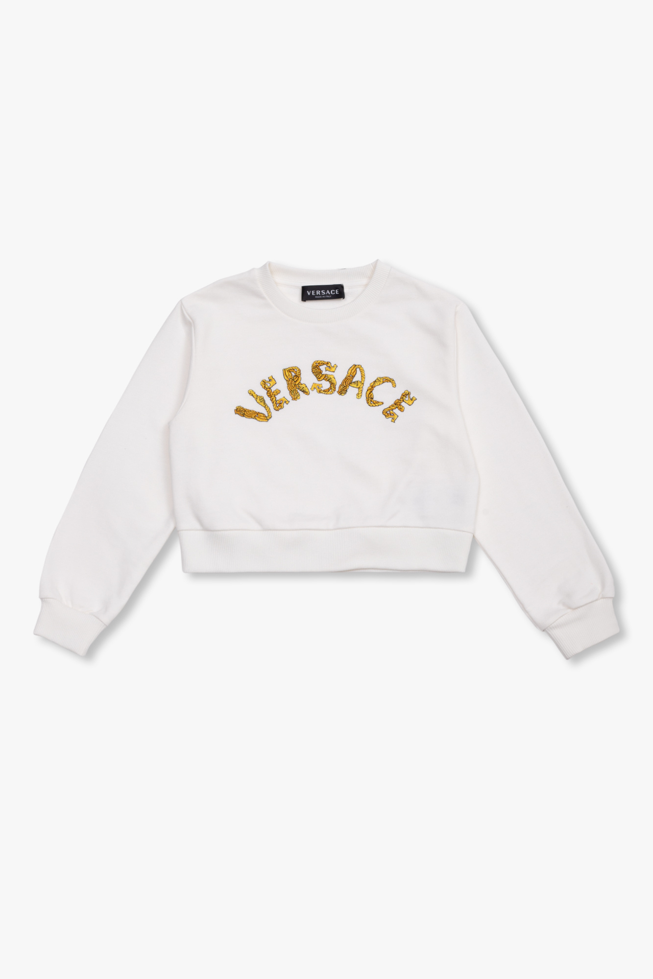 Cream cropped outlet sweatshirt